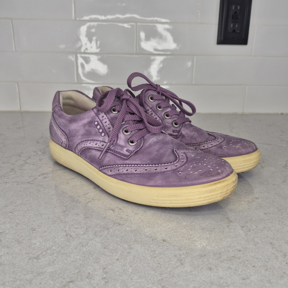 Ecco Hydromax Wingtip Womens Golf Shoes Purple Size 39 Extra Width
